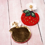 Seed Beading Chunky Strawberry Earrings - BUCKET POPCORN 