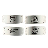 Naruto Shippuden Village Symbol Headband Lapel Pin Set