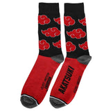 Naruto Shippuden Men's Logo Print 5-Pair Pack Crew Socks - BUCKET POPCORN 