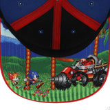 Sonic Japanese Katakana Pre-Curved Bill Snapback Hat - BUCKET POPCORN 