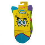 SpongeBob Unisex Quarter Crew 3 Pair Pack Socks - BUCKET POPCORN 