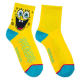 SpongeBob Unisex Quarter Crew 3 Pair Pack Socks - BUCKET POPCORN 