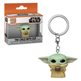 Star Wars: The Mandalorian The Child with Cup Funko Pocket Pop! Keychain