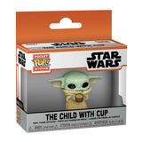 Star Wars: The Mandalorian The Child with Cup Funko Pocket Pop! Keychain