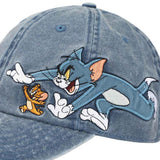 Tom and Jerry Embroidered Denim Baseball Cap - BUCKET POPCORN 