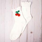 Women's Cute Crochet Cherry Fashion Socks