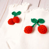 Women's Cute Crochet Cherry Fashion Socks - BUCKET POPCORN 