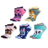 Animal Crossing 5-Pair Ankle Sock Pack - BUCKET POPCORN 