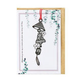 Double Bell Wind Chime Laser Cut Out Metal Bookmark