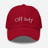 Off Duty Fun Embroidered Unisex Baseball Cap - BUCKET POPCORN 