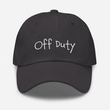 Off Duty Fun Embroidered Unisex Baseball Cap - BUCKET POPCORN 