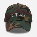 Off Duty Fun Embroidered Unisex Baseball Cap - BUCKET POPCORN 