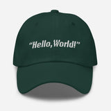 Hello, World!  Embroidered Unisex Dad Hat - BUCKET POPCORN 