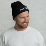 Plus Ultra Embroidered Unisex Cuffed Beanie - BUCKET POPCORN 