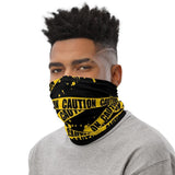 Yellow Caution Tape All Over Print Neck Gaiter - BUCKET POPCORN 