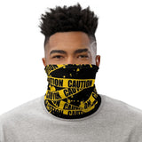 Yellow Caution Tape All Over Print Neck Gaiter - BUCKET POPCORN 