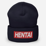 Hentai Japanese Word Anime Quote Unisex Cuffed Beanie - BUCKET POPCORN 