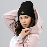 Cute Smiley Face Daisy Embroidered Unisex Cuffed Beanie - BUCKET POPCORN 