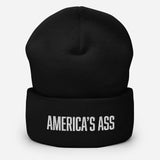 America's Ass Funny Unisex Cuffed Beanie - BUCKET POPCORN 