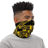 Yellow Caution Tape All Over Print Neck Gaiter - BUCKET POPCORN 