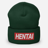 Hentai Japanese Word Anime Quote Unisex Cuffed Beanie - BUCKET POPCORN 