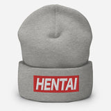 Hentai Japanese Word Anime Quote Unisex Cuffed Beanie - BUCKET POPCORN 