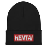 Hentai Japanese Word Anime Quote Unisex Cuffed Beanie - BUCKET POPCORN 