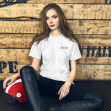 Nerdy Embroidered Short-Sleeve Unisex T-Shirt - BUCKET POPCORN 