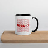 Thank You Classic Shopping Bag Design Mug with Color Inside - BUCKET POPCORN 