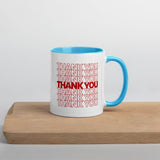 Thank You Classic Shopping Bag Design Mug with Color Inside - BUCKET POPCORN 