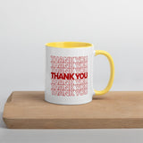 Thank You Classic Shopping Bag Design Mug with Color Inside - BUCKET POPCORN 