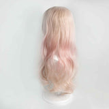 Women's Pink Ombre Long Beach Wave Cosplay Wig With Bang - BUCKET POPCORN 