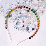 Women's Rainbow Color Rhinestone Fashion Headband - BUCKET POPCORN 